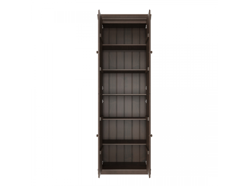 Estante Biblioteca 220 cm com quatro portas feita em Madeira Maciça na cor nibs | Coleção Biblioteca